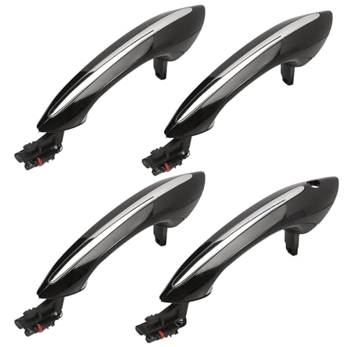 Taesayl 4 Stück Türaußengriff Vorne Hinten Links Rechts Schwarz Ersatz Außentürgriffe 51217231931 für 5' F07 F10 F11 6' F06 F12 F13 7' F01 F02 F03 F04 Außen Türgriff 51217231932 51217231933