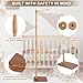 Floor-Standing Crib Mobile Arm with Music Box - 65 Inch Mobile Arm for Crib - 100% Beech Wood - Crib Mobile Motor - Volume Control - 35 Lullabies - Wooden Nursery Decor - Baby Mobile Hanger