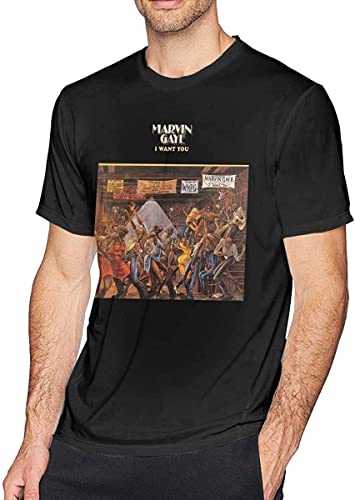 Photo de Mens Funny Marvin Gaye Tees Black Manches Courtes(XX-Large)