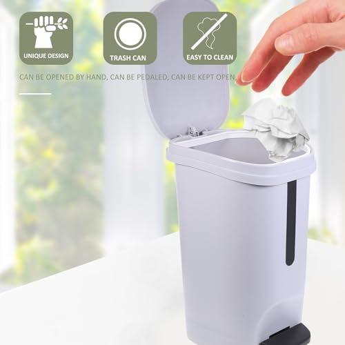 Caneca de basura estilo nórdico Zerodeko con tapa y pedal miniatura 3
