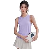 [Karsaer] スポーツウェア フィットネスウェア ヨガウェア レディース ノースリーブ ゆったり 夏用 速乾通気性 丸首 薄手 ドレープ感 無地 Tシャツ トップス カジュアル インナートップス A0104