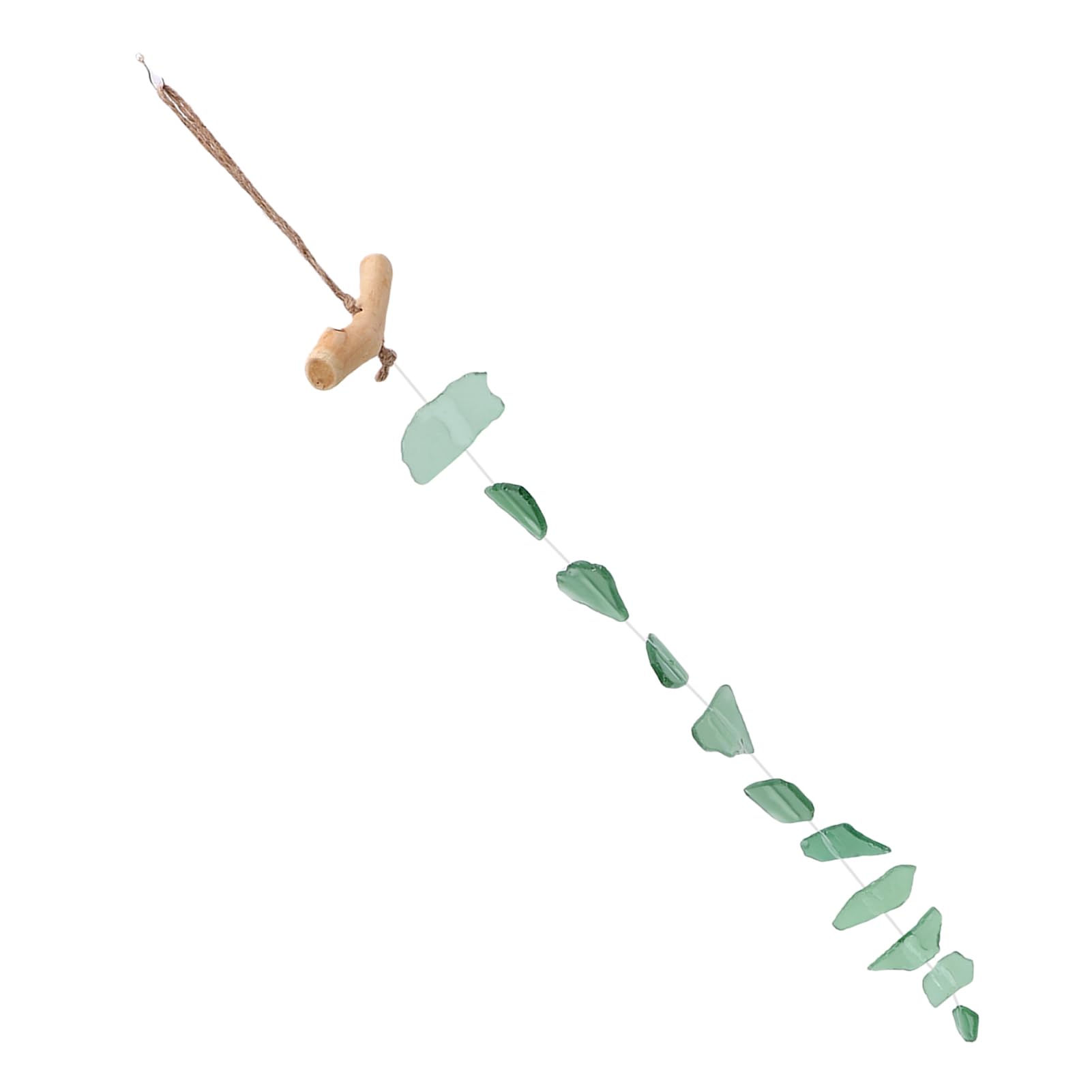Campanas de Viento Carillón de Madera Flotante de Vidrio Marino Hecho a Mano único para Decoración Interior y Exterior (Estilo A)