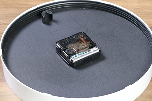 不二貿易(Fujiboeki) 掛け時計 幅25×奥行4×高さ25cm ホワイト 静音式 連続秒針 シンプル 37859 小型 [4]