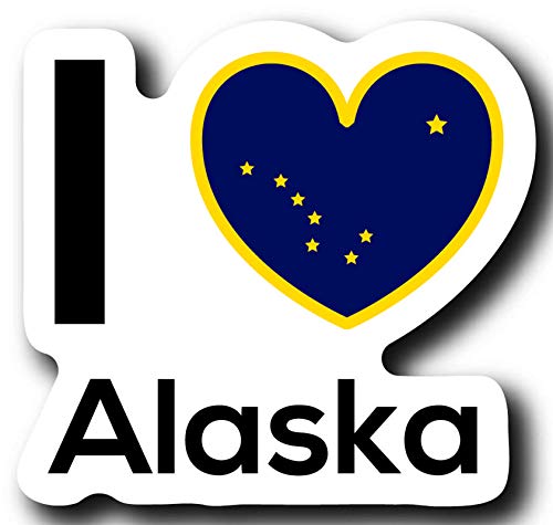 Autocollant Alaska Love MKS0002 de 12,7 cm pour camion et maison