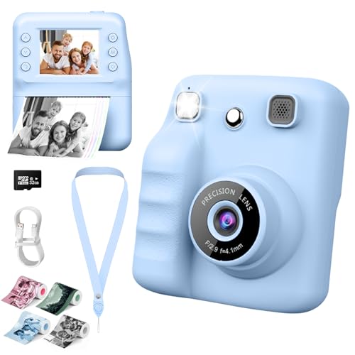 PINREK 1080P HD Kids Camera Instant Print Camera for Kids