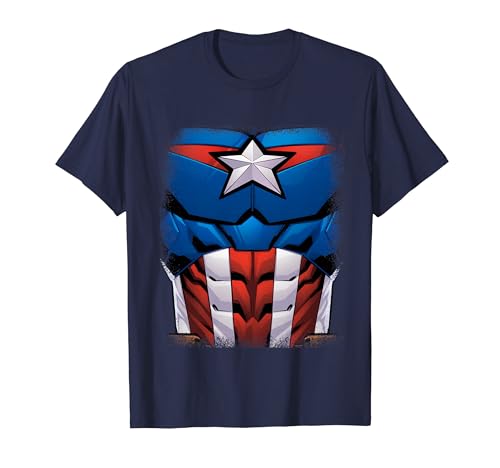 Marvel Captain America Animated Avengers Halloween Costume T-Shirt