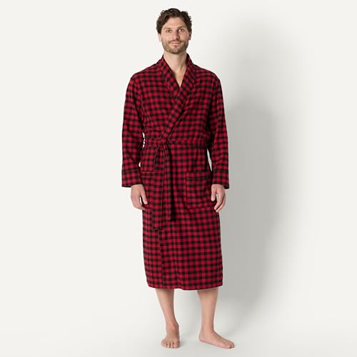 Amazon Essentials Men's Matching Holiday Family Pyjama Sets, Classic Buffalo Check, M