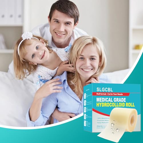 Hydrokolloid Pflaster Rolle, 5cm x 180cm Hydrokolloid Pflaster – Stark Saugfähig, Selbstklebend, Flexibel & Wasserdichter Hydrocolloid Roll, Haushaltsgrundlage