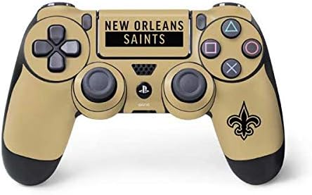Vista 9 de Skinit Decal Gaming Skin Compatible with PS4 Controller - Officially Licensed NFL New Orleans Saints Double Vision Design Oro