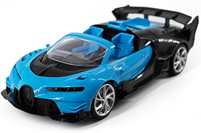Sports Racing Remote Control Car - 1/16 Scale Electric Sport Roadster(Blue),RC Model Toy for Kids Aged 4-12