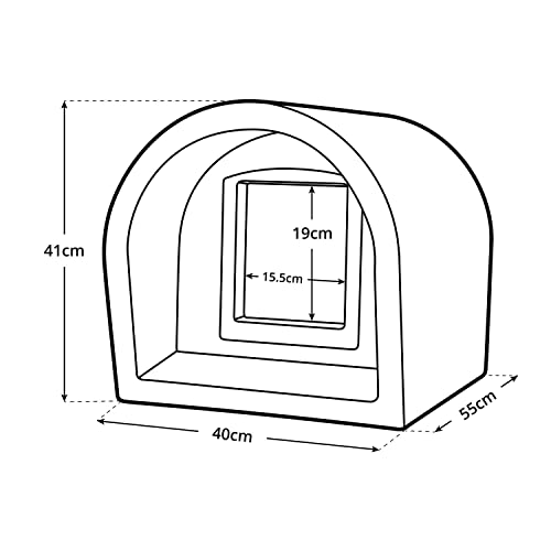 The Original Mr Snugs KatDen® Outdoor Cat Kennel/Shelter - Dark Green - Kennel & Door (Installed) - Image 5