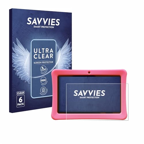 savvies 6 Pezzi Pellicola Protettiva per Contixo Kids 7' Tablet Protezione Schermo Trasparente