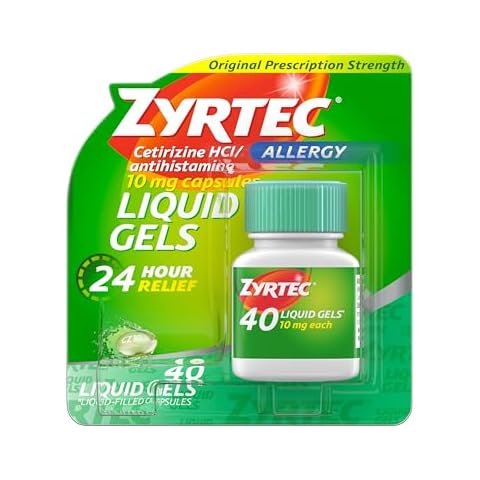 Zyrtec Allergy Relief Liquid Gels Capsules, 40 ct Cover