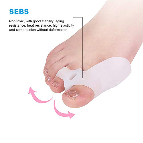 8 pçs/set Separador de dedo do pé Hallux Valgus Corretor Alisador Joanete Corretor de Alívio Proteto