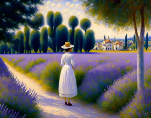 Poster lavande France 58x90cm toile SERENDIPITP mur vide salon