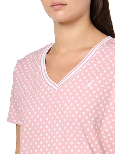 Image of Nautica Women's Solid V-Neck Short Sleeve T-Shirt Shirt