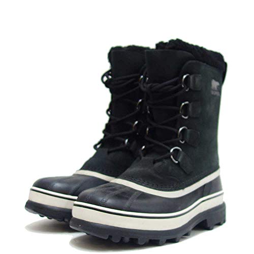 [ソレル] NM1000（メンズ） カリブー 防水 レザー ショートブーツ (ブラック 8(26cm))