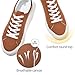 Rominz Mens White Canvas Shoes Fashion Low Top Canvas Sneakers Casual Tennis Shoes Lace-Up Walking Shoes for Men(Brown,US9)