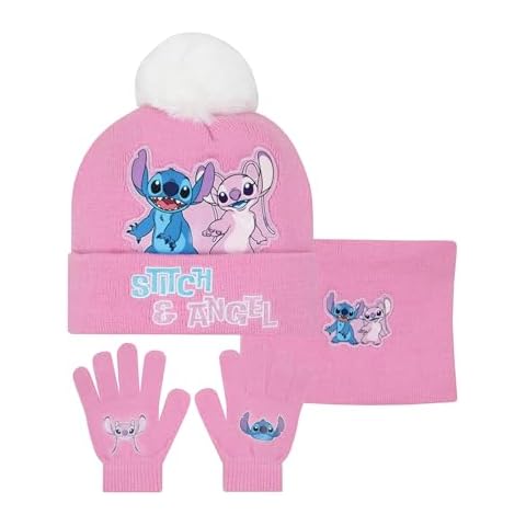 Disney Stitch Hat, Gloves and Snood Set Cover