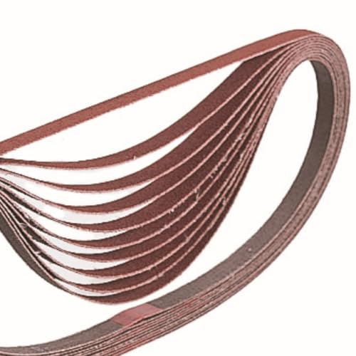 Makita A-34447 3/8-Inch x 21-Inch Abrasive Sanding Belt 40 Grit - 10 Pack