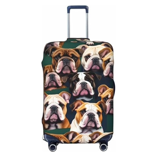 Housse de protection pour valise EdWal motif bouledogue anglais S