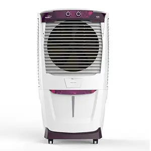 V-Guard Arido D55H-N Desert Air Cooler for Home | 4250 m3/h Air Delivery | 55L Tank | 2-Year Warranty by manufacturer (White & Purple burry)