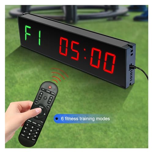 Temporizador digital montado en la pared con mando a distancia para boxeo y competición 7