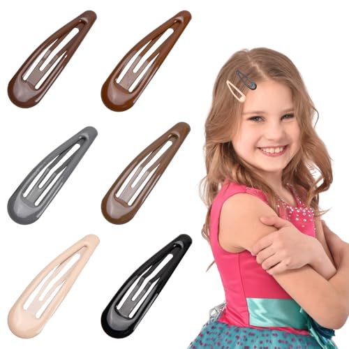 YILANJIN Clips de Pelo,30 Piezas Pinzas Pelo Niña,Horquillas de Pelo Infantiles,Broche para el Cabello a Presión Simple,Horquillas Metal Infantiles Clip para Niñas,Mujeresen,4 colores