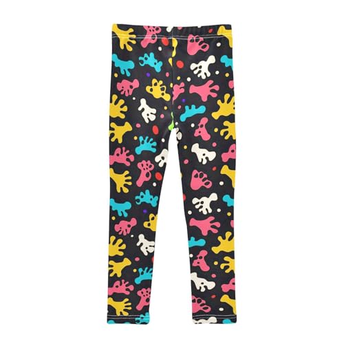 Polka Dot Colorful Graphic Print Girls Casual Leggings for Kids Printed Long Pant Bottoms Stretch and Soft2