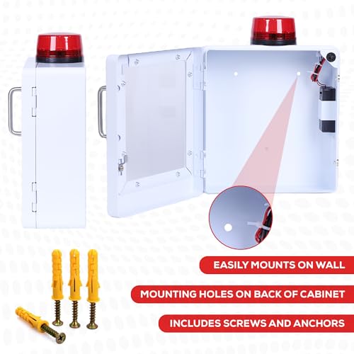 Image of Bleeding Control Kit Emergency Wall Mount Cabinet | Fits Most Standard Bleeding Kits Including Stop the Bleed | Bleeding Kit not Included (White)