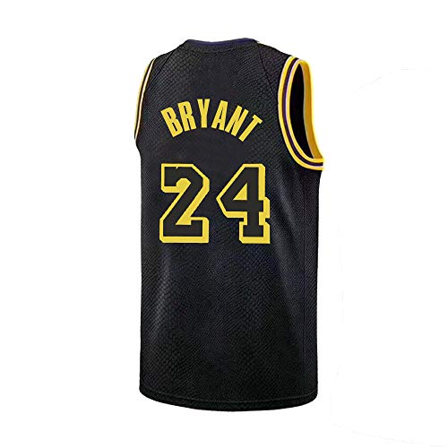 Iykju Mens Kobe Los Angeles 24 Adult Bryant Jersey Basketball Black (Small)