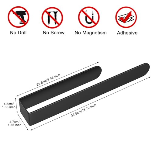 Image of HUFEEOH Hand Towel Holder, Towel Hanger for Bathroom, Self Adhesive Bathroom Towel Holder Towel Bar, Towel Holder for Kitchen Cabinet