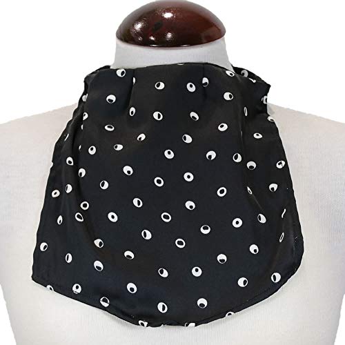 Pa�uelo de Traqueotomia Seda Negro lunar Blanco-Unidad Cover
