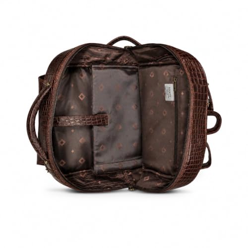 Image of Full-Grain Natural Genuine Pure Leather Laptop Backpack Bags for Mens Man and Women College Office Use Daypack Travel 16 Inch, Size: H-16 X L- 10 X W- 5 Inches