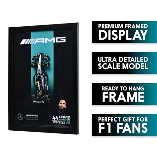 Image of CodersParadise 3D F1 Racing Wall Art Frame - W15 Inspired Black & Silver Open Wheel Formula Model Display - Motorsport Decor for Bedroom Office Garage Man Cave - Racing Gift for Car Enthusiasts & Collectors