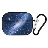 Estuche Protector Airpods Pro Galaxia De Andromeda Portátil A Prueba De Golpes Mujeres Hombres con Hebilla De Llave para Funda De Airpods 6.3cmx5cmx2.4cm-Black