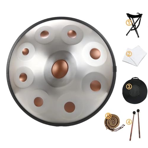 Tambor Handpan de acero de 22 pulgadas en re menor Kurd 9 10 12 notas miniatura 1