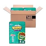 Kiddies Antifugas Pañal Bebé Talla 4 Grande 160 Piezas