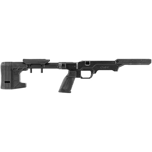 MDT LSS Gen3 Chassis System System Compatible with Tikka T3/T3X LA RH, Black, Lightweight, Modular Design (115024-BLK)