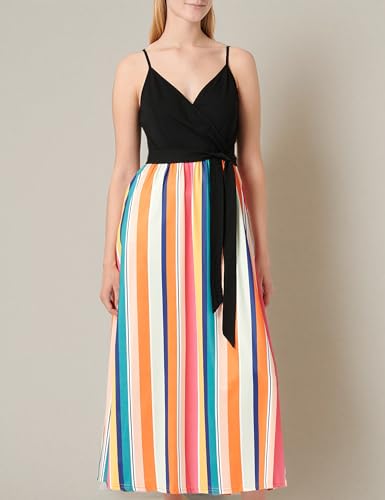 OUGES Womens Summer Spring Casual Deep V Neck Sleeveless Floral Spaghetti Strap Beach Maxi Long Ladies Dress with Pockets (Floral-D,L) - Image 7