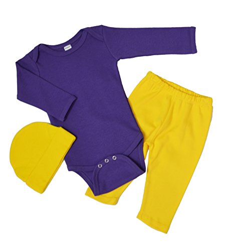 Monag Collegiate Long Sleeve Baby Bodysuit Set