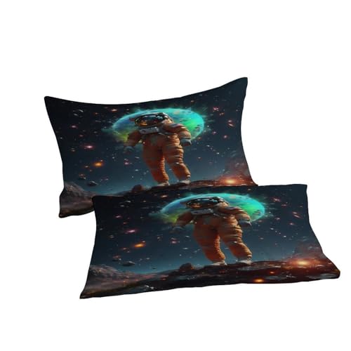 Parure de lit planete housse de couette microfibre imprimé espace - 7
