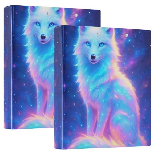 Classeur 3 anneaux en D 3,8 cm Cool Wolf flexible pour bureau et université Ex2