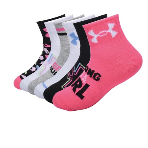 Chaussettes UA Unicorn Cheer Essential Quarters avec amorti et maintien lot de 6