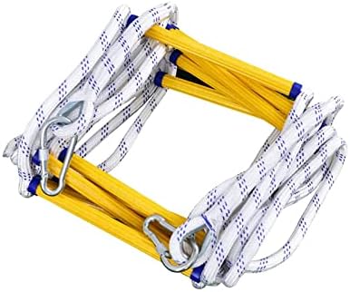 救難ロープ 避難はしご ロープラダー 柔らかい 縄ばしご ハシゴ ナイロン ロー 逃げはしご 緊急安全ラダー 救難ロープ ハシゴ フックカラビナ付き 緊急非常用 災害用 避難用はしご 縄梯子 ハシゴ 地震 津波 安全 緊急対応 収納簡単 (5M)