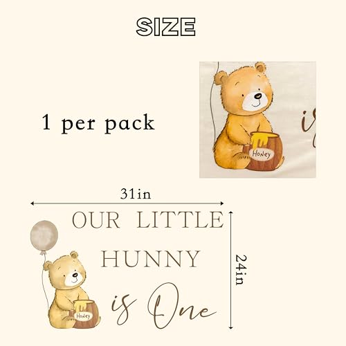 Vinilo decorativo Our Little Hunny para primer cumpleaños miniatura 2