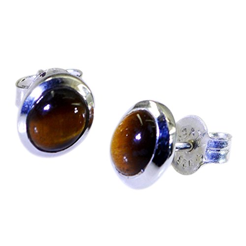 Pendientes plata ley 925 piedras naturales push back joyería fiesta 2