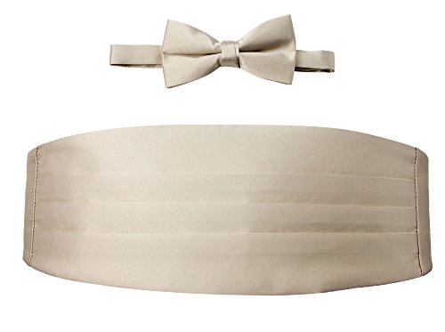 Spring Notion Men's Cummerbund and Bow Tie Set Champagne