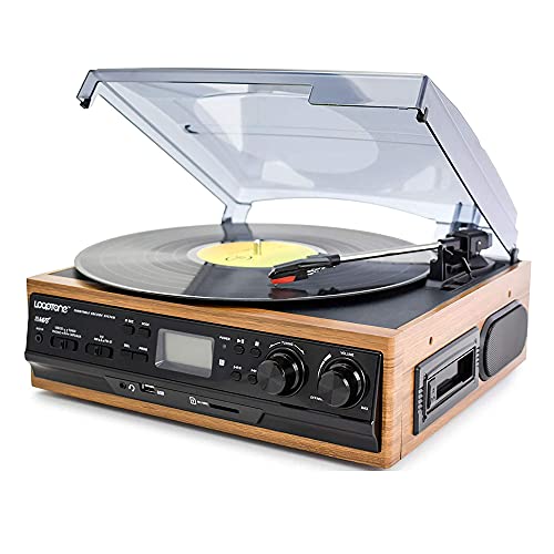 Tourne-Disque, platines vinyles, Haut-parleurs stéréo intégrés, Prise en Charge USB/Carte SD, Cassette, Radio FM Multifonction (légère Taille Unique) - Les Beatles, Paul McCartney, John Lennon, RIngo Starr, George Harrison Tourne-Disque, platines vinyles, Haut-parleurs stéréo intégrés, Prise en Charge USB/Carte SD, Cassette, Radio FM Multifonction (légère Taille Unique)