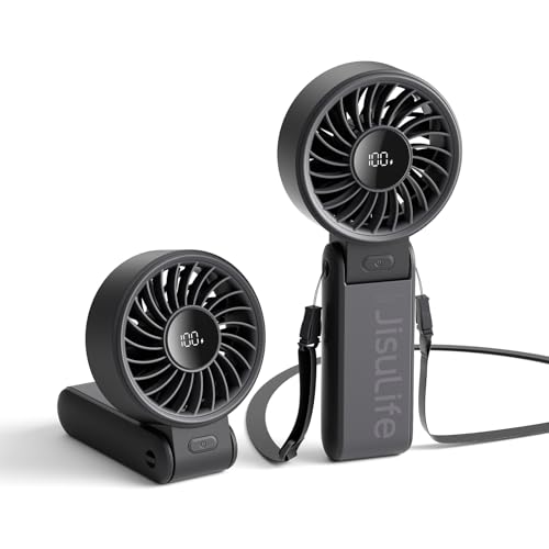 JISULIFE Life7 foldable handheld, desk, and neck fan